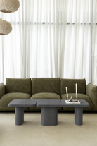 Eldrin Midnight Grey Microconcrete Coffee Table