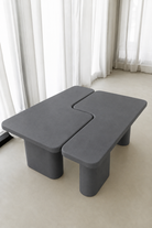 Eldrin Midnight Grey Microconcrete Coffee Table