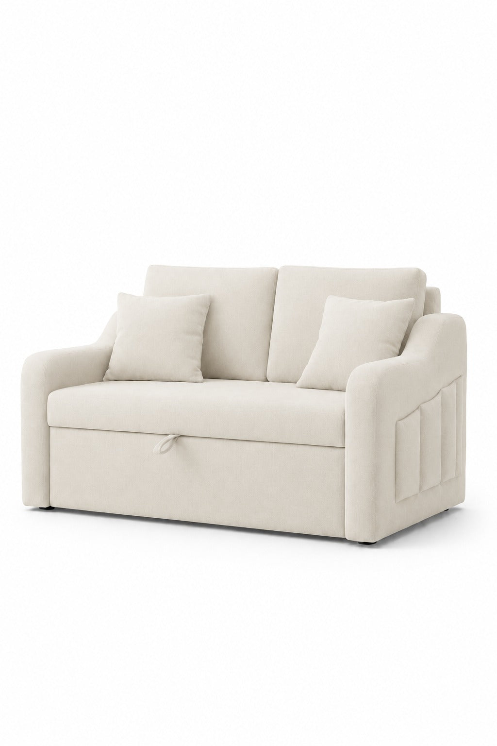 Elios Ivory Convertible Sofa Bed