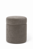 Elira Greyish Green Boucle Storage Pouf