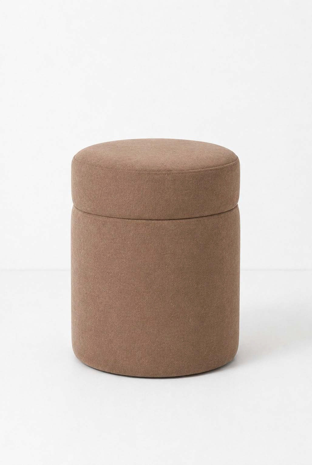 Elira Light Brown Storage Pouf