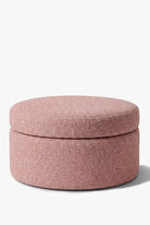 Elira Mink Blush Round Storage Pouf (60CMx33CM)