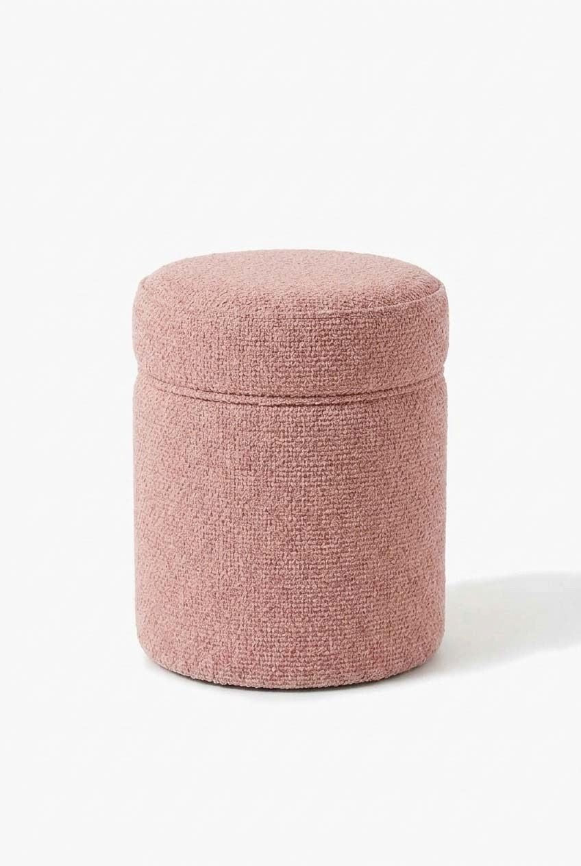 Elira Mink Blush Storage Pouf