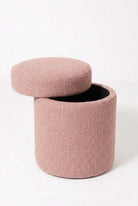 Elira Mink Blush Storage Pouf
