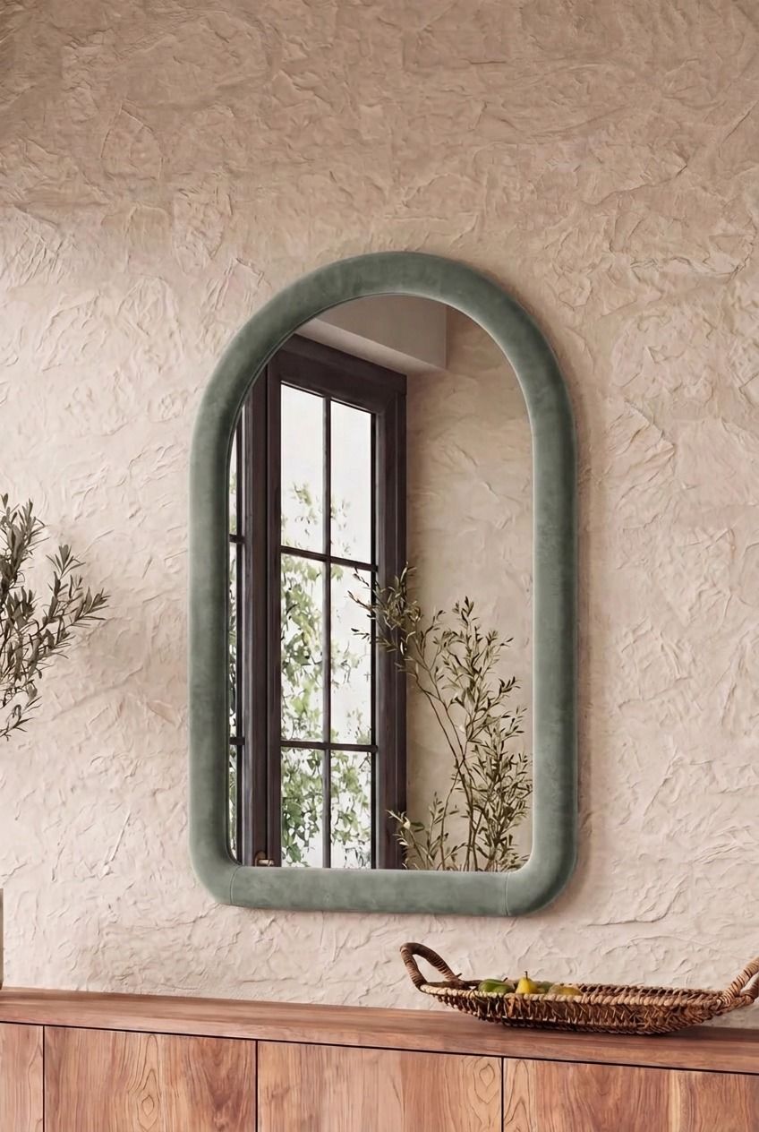 Elisia Greyish Green Arch Wall Mirror