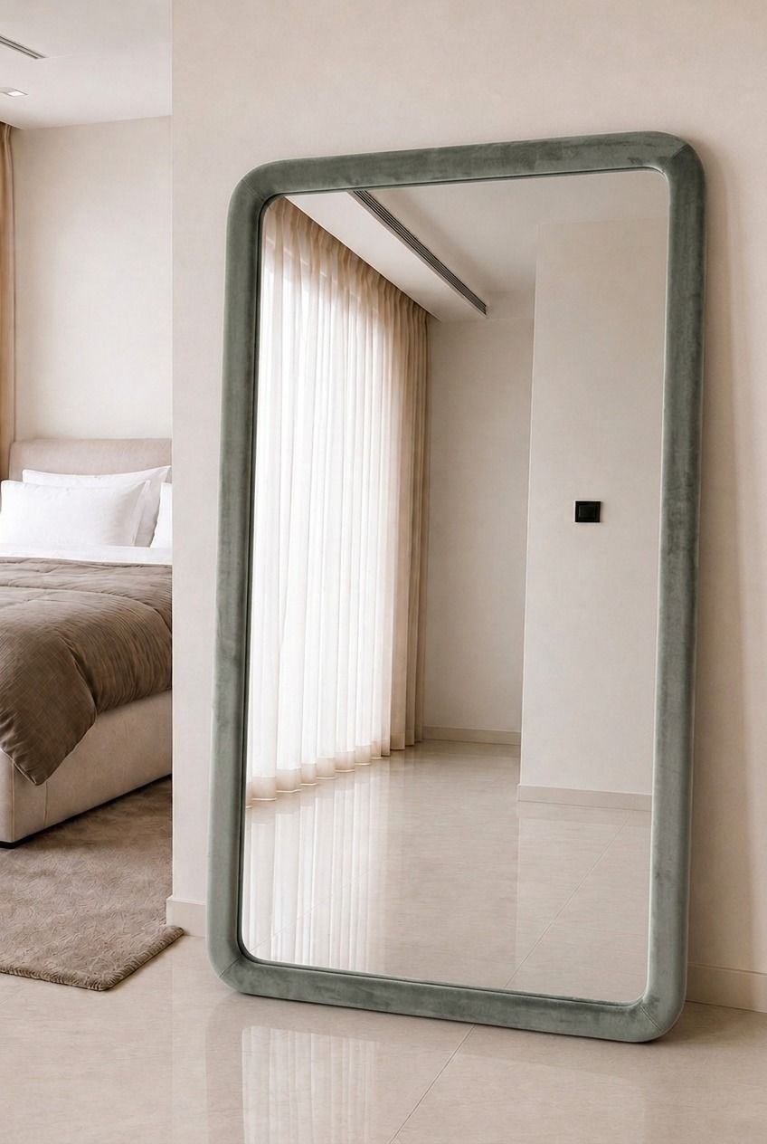 Elisia Greyish Green Rectangular Mirror