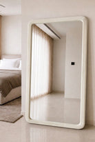 Elisia Off White Velvet Rectangular Mirror