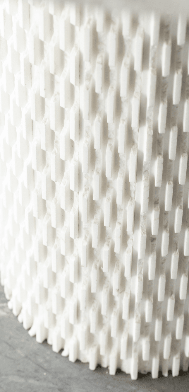 Emery White Marble Plinth