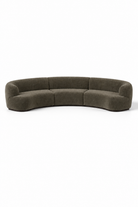 Evoque Olive Wood 3 Seater Curved Sofa