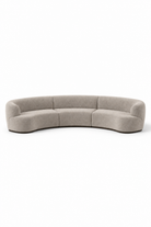 Evoque Taupe 3 Seater Curved Sofa