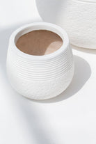 White Texture Ceramic Plant pot (3 Sizes)