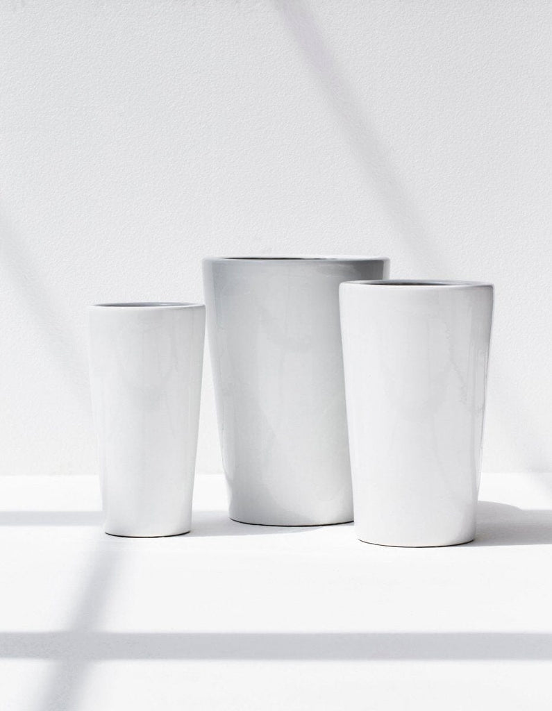 White Ceramic Pot (3 Sizes) FLO 