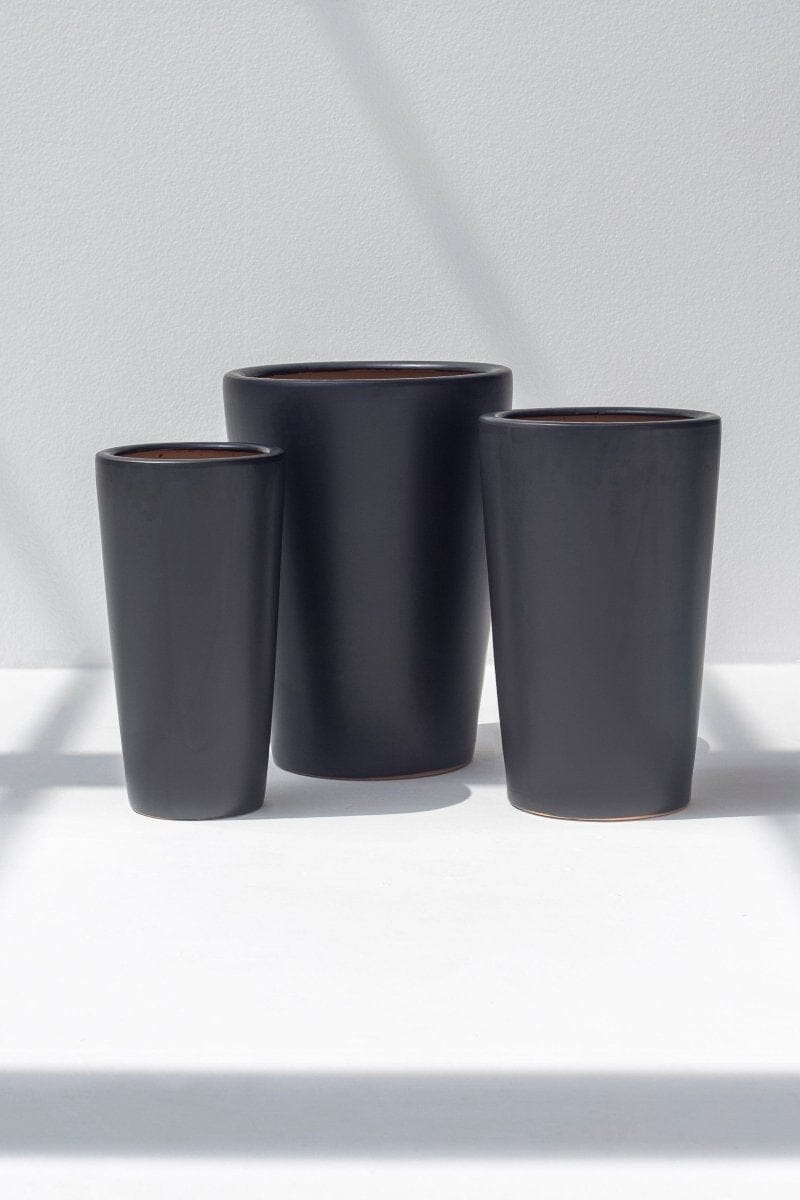 Black Ceramic Pot
