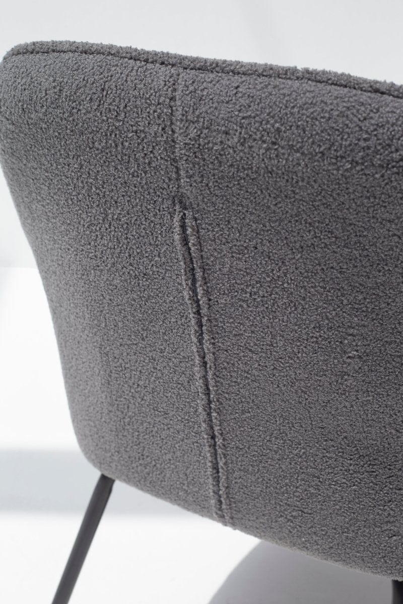 Sabina Grey Boucle Dining Chair Homekode 