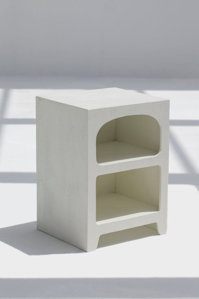 Vilnius White Painted Side Table Side Table Homekode 