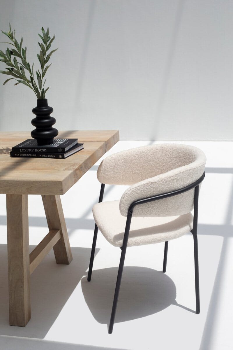 Elita Boucle Dining Chair Homekode 