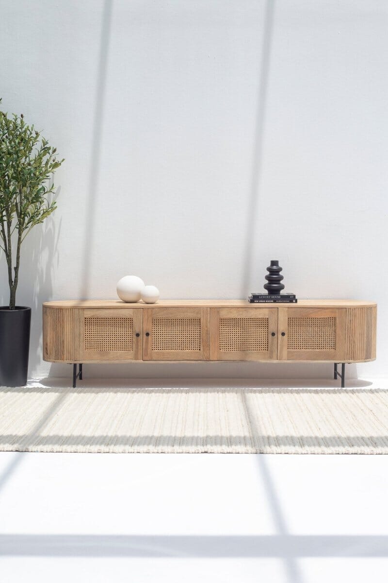 Valletta Rattan Doors Media Unit