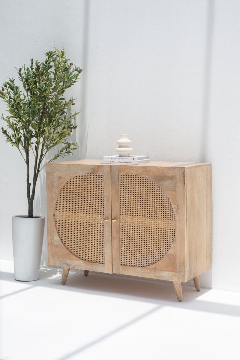 Ksenia Rattan Wood Sideboard 