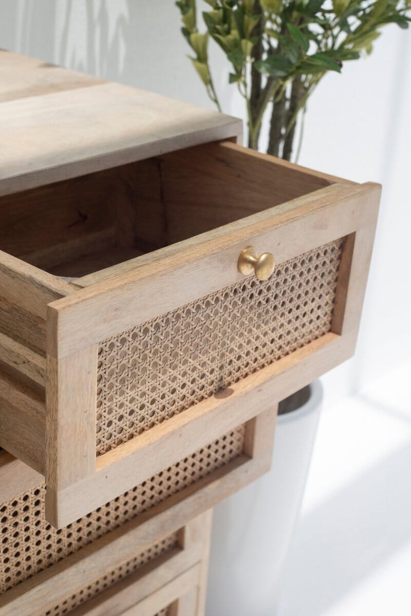 Eliza Rattan Wood Sideboard 