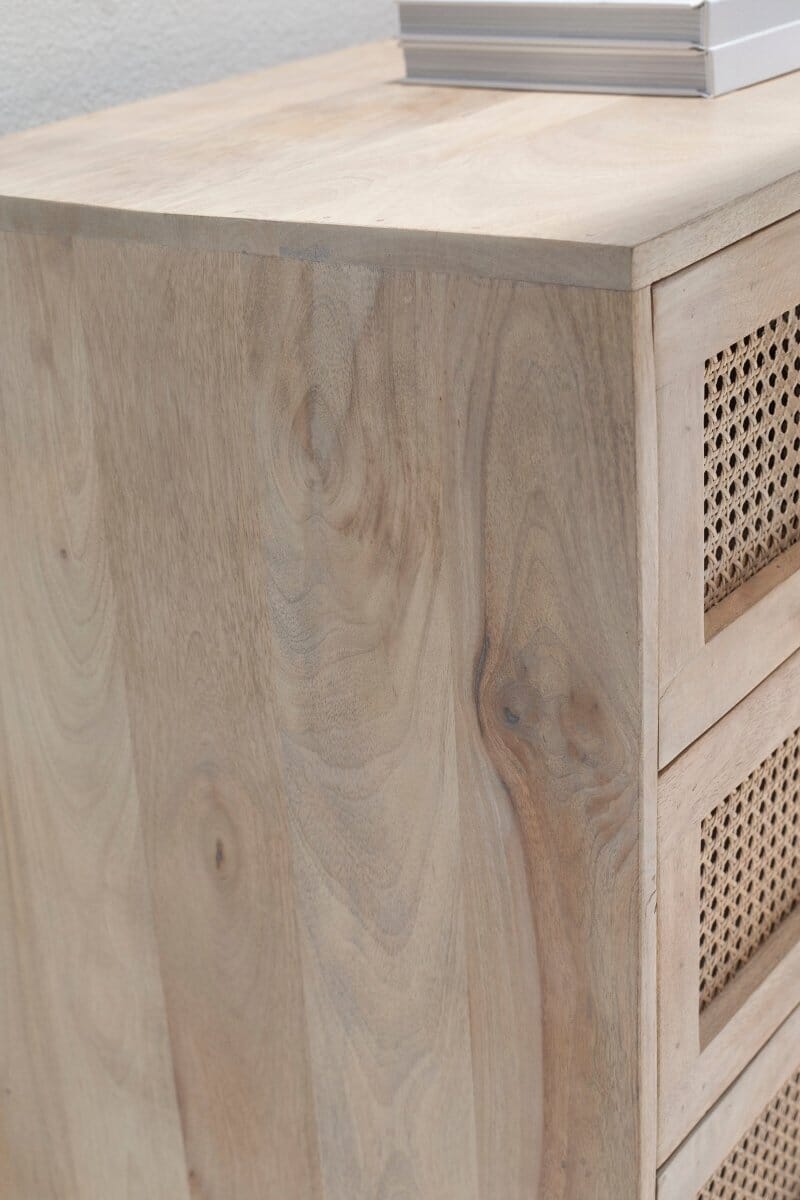 Eliza Rattan Wood Sideboard 