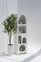 Vilnius White Painted Shelf Unit Bookcases & Standing Shelves Homekode 