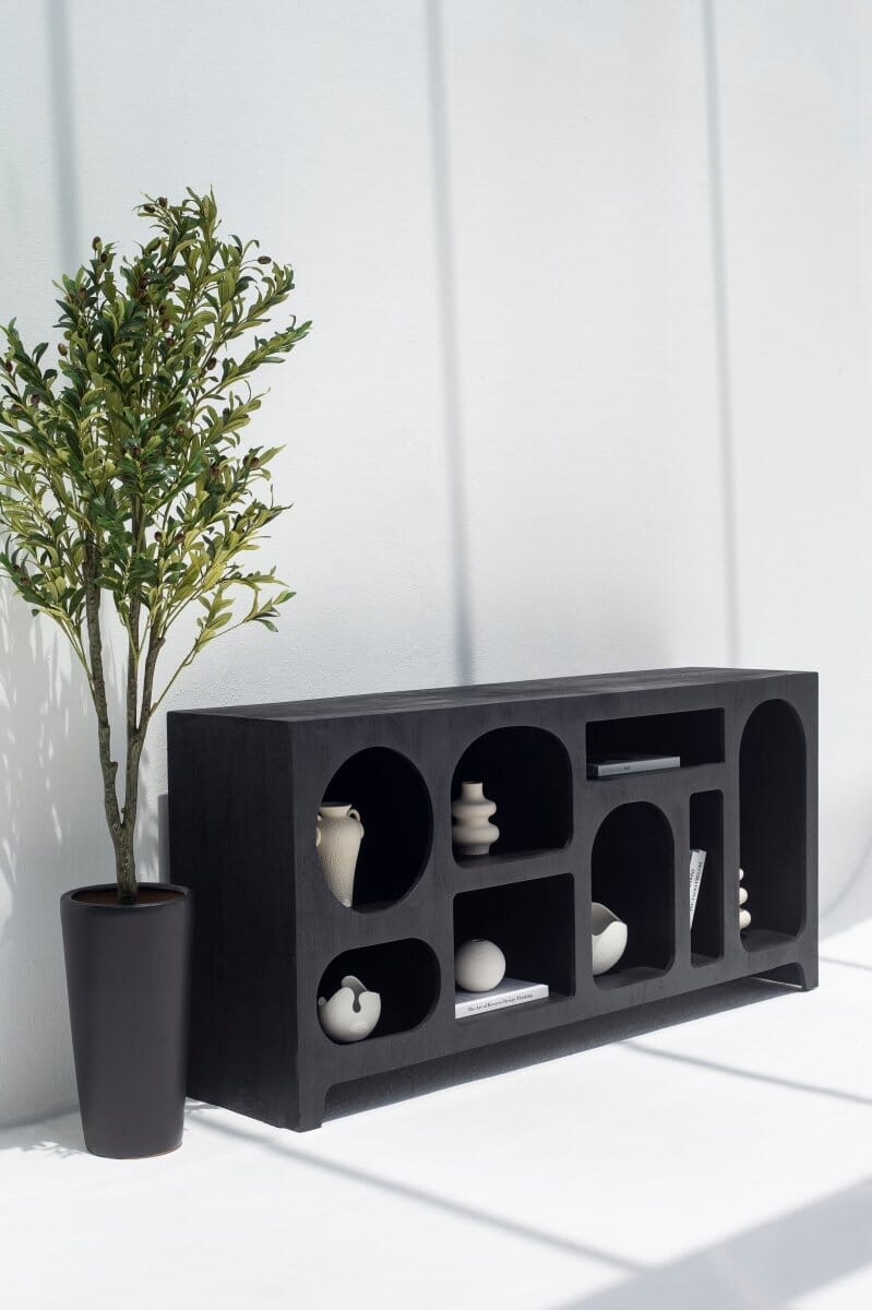 Vilnius Black Painted Display Console TV Unit Homekode 