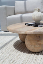 Pallas Round Wooden Coffee Table Homekode 