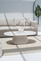 Marlene Microconcrete White Coffee Table 