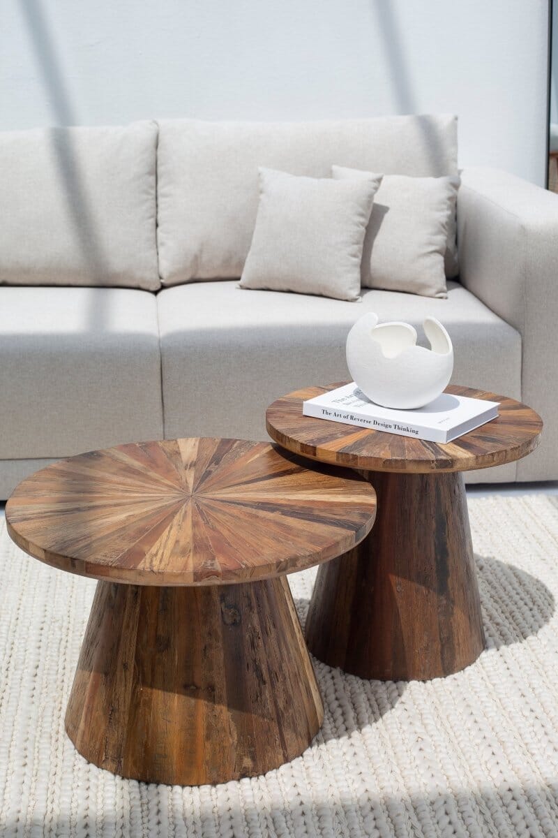 Xenia Nesting Wooden Coffee Table 