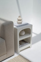 Vilnius White Painted Side Table Side Table Homekode 