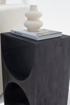 Vilnius Crescent Black Painted Side Table Side Table Homekode 