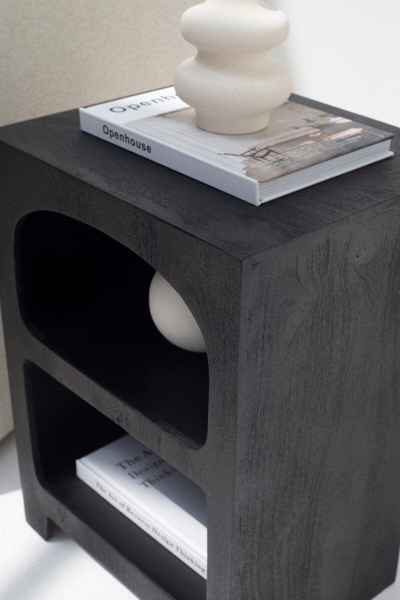 Vilnius Black Painted Side Table Side Table Homekode 