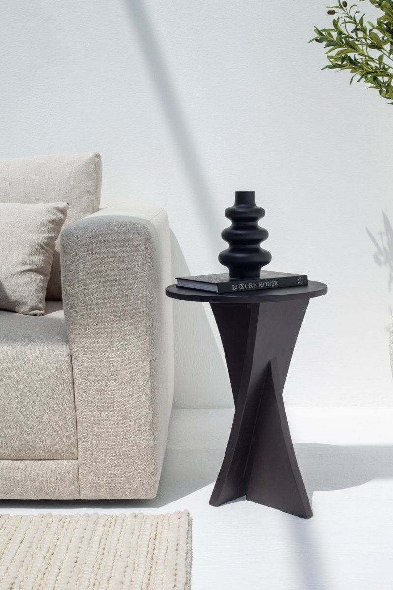 Vilnius Trinity Black Painted Side Table Side Table Homekode 