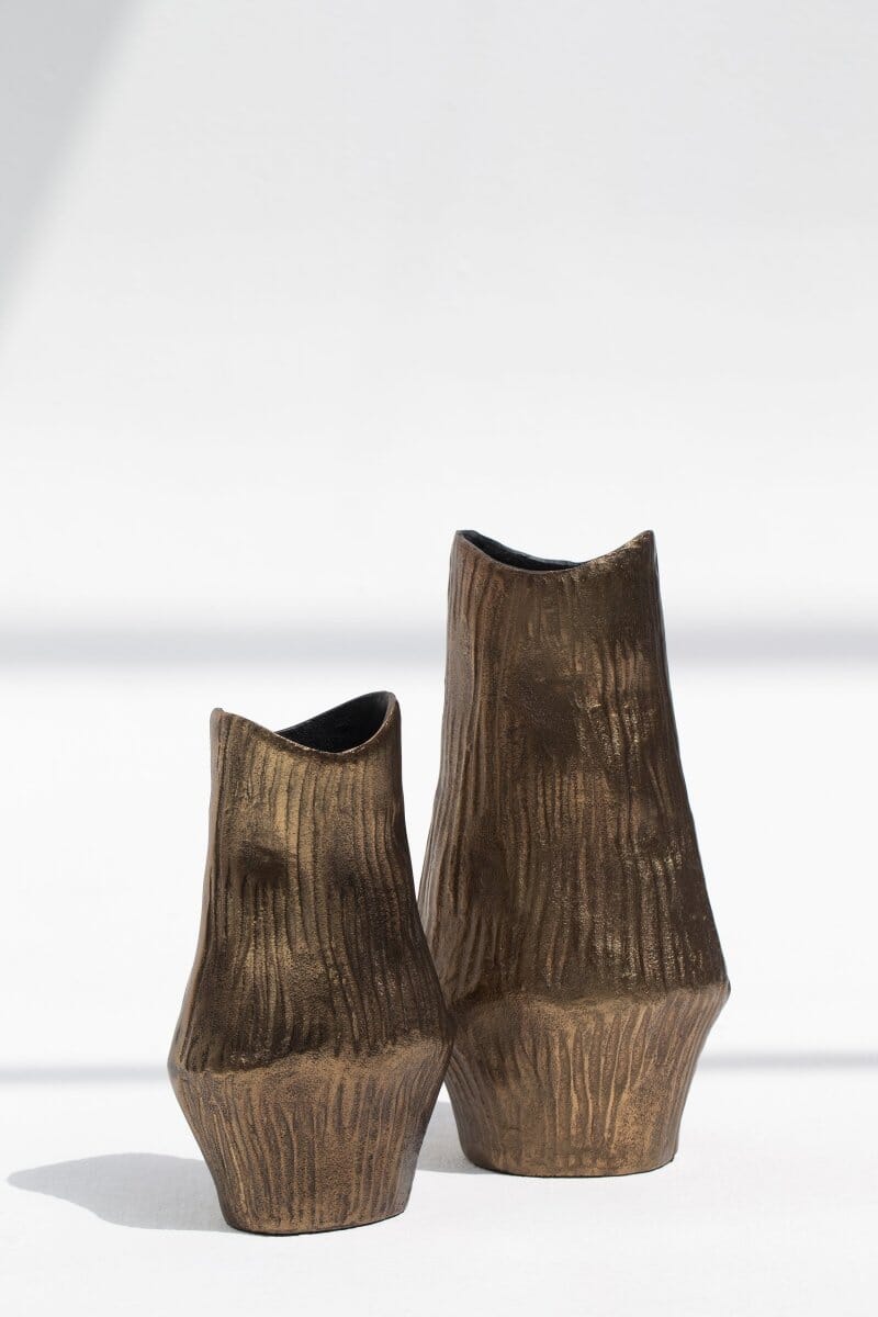 Timber Echoes Brass Vase