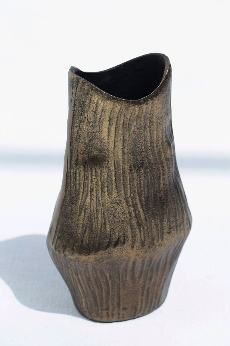 Timber Echoes Brass Vase 