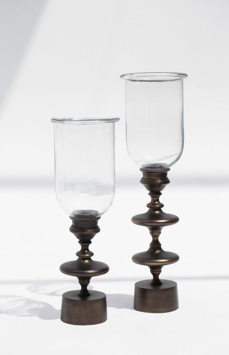 Hurricane Brass Candle Holders