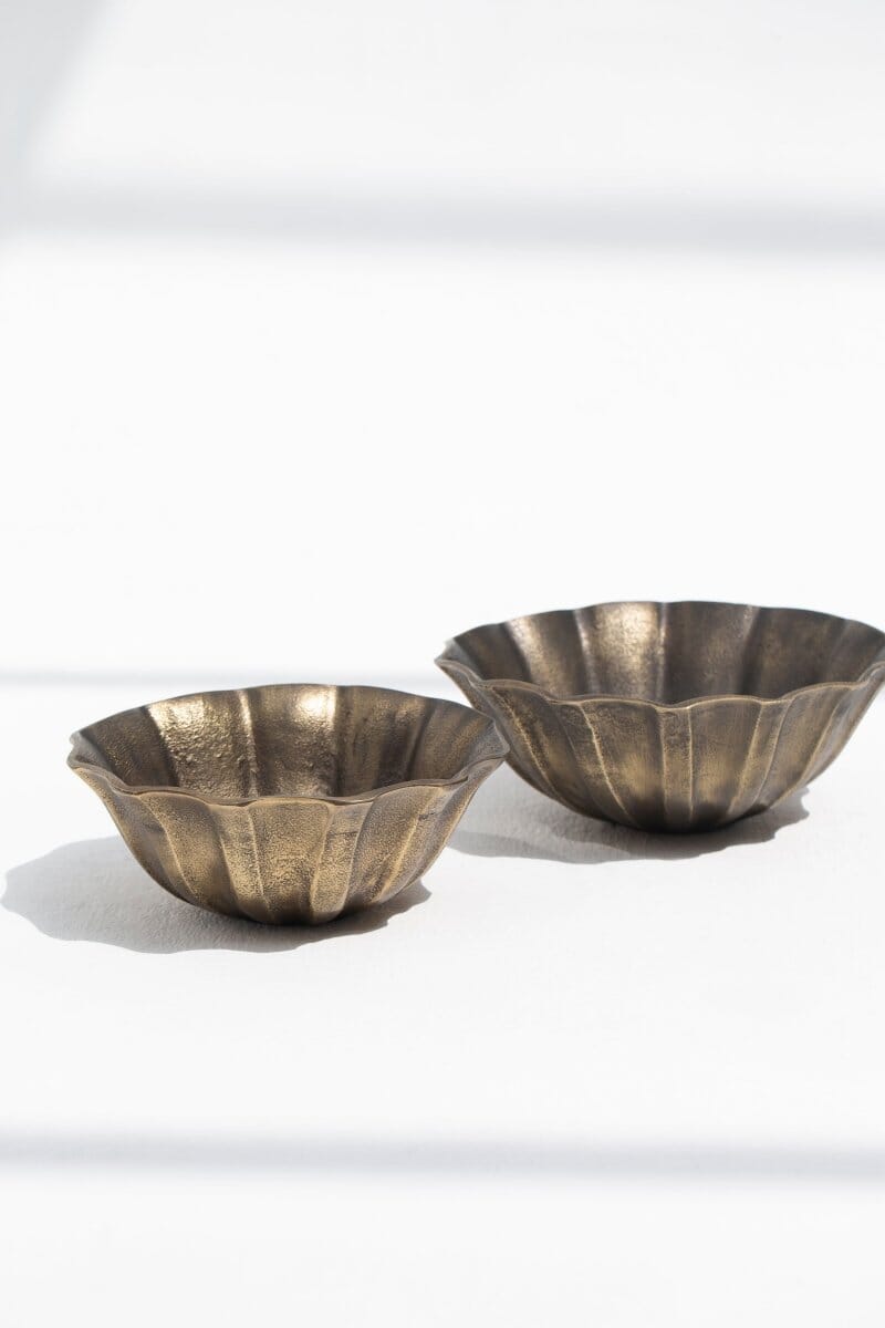 Vintage Bloom Brass Bowl