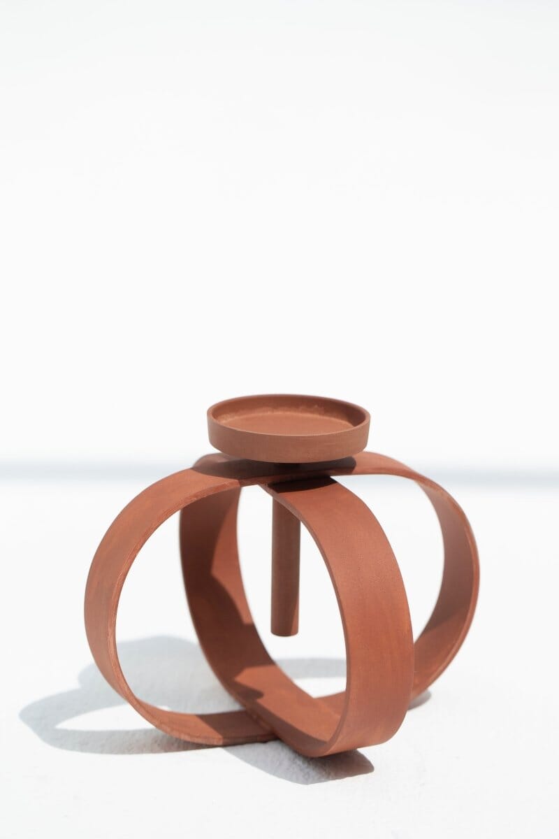 Terracotta Sphere Candleholder