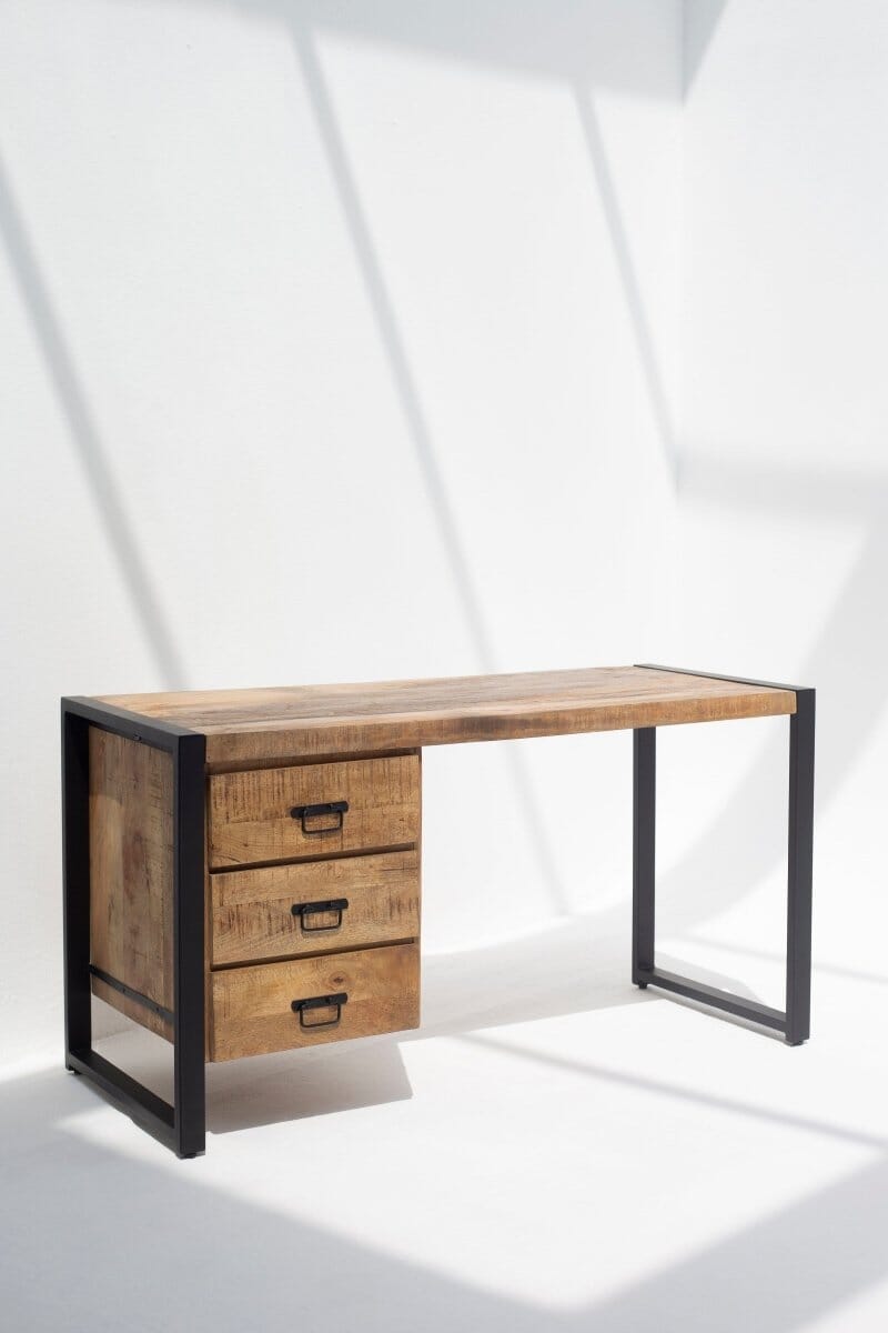 Sybille Industrial Wooden Desk 