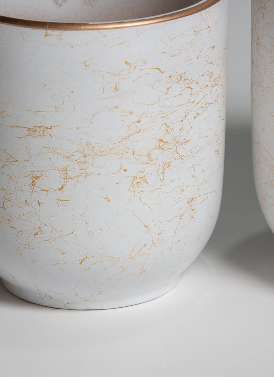 Gold Marble Veins Pattern Pot (3 Sizes)