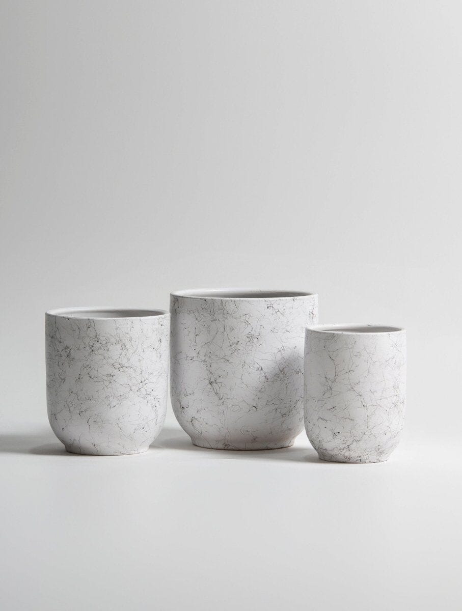 Marble Mist Ceramic Pot (3 Sizes) FLO 