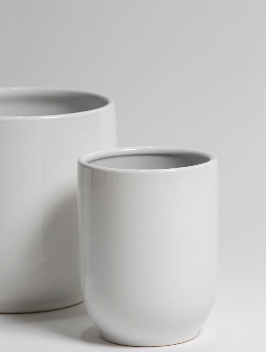 Pure White Ceramic Pot II (3 Sizes)