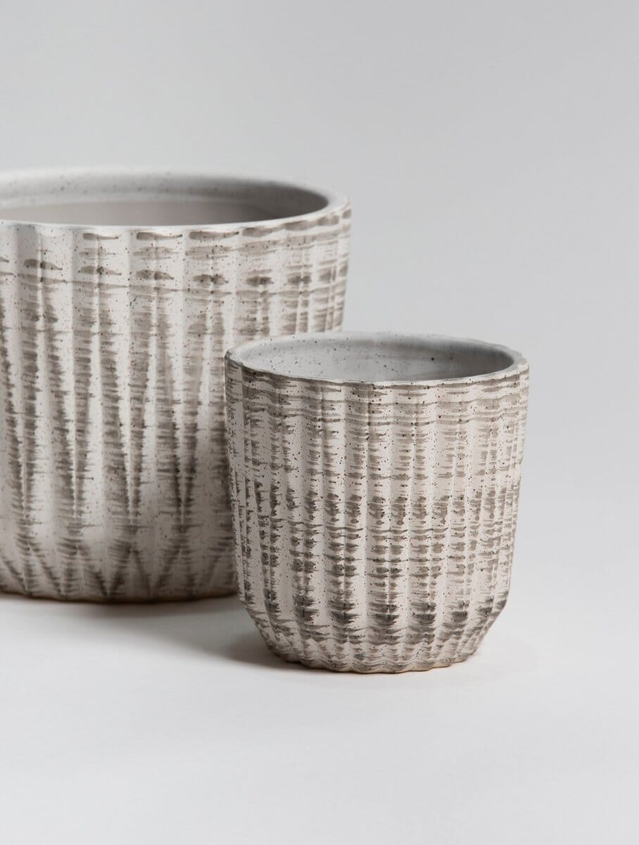 Frosted Birch Ceramic Pot (3 Sizes)