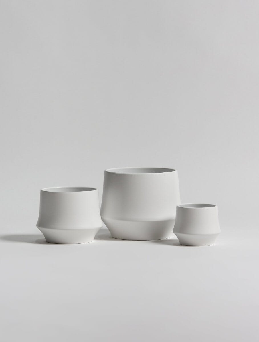 Ivory Twist Ceramic Pot (3 Sizes) FLO 