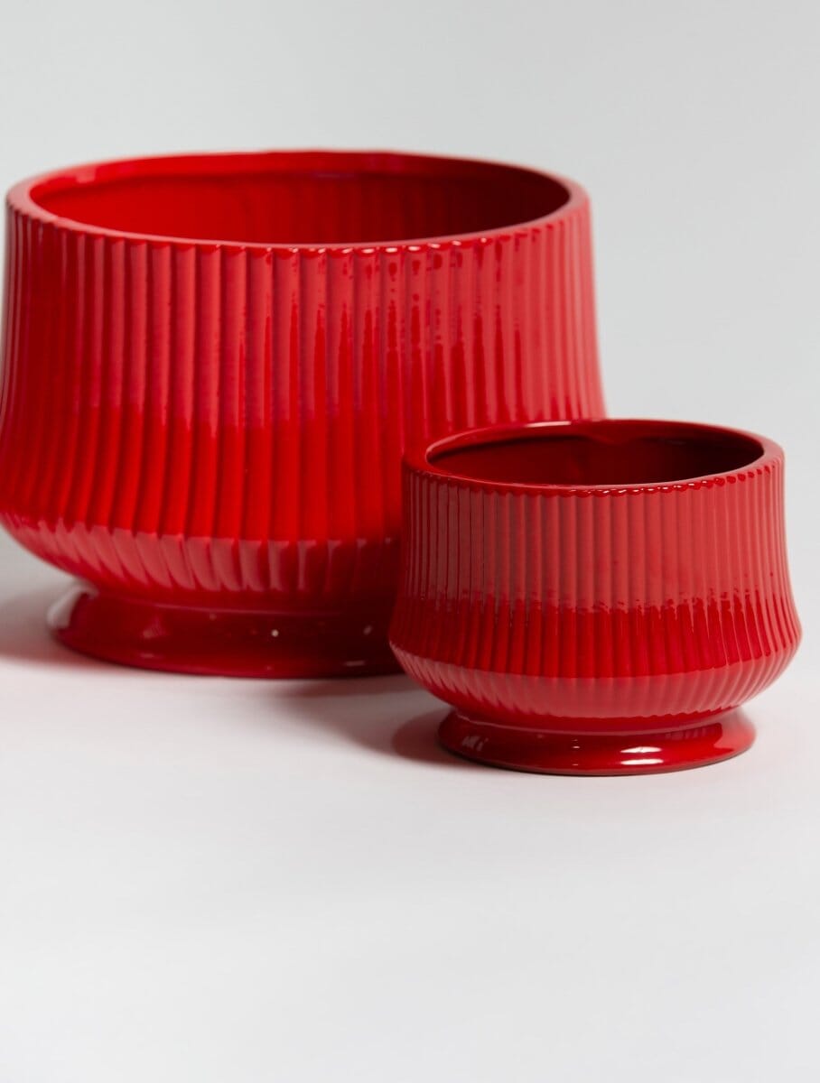 Ruby Ripple Ceramic Pot (3 Sizes) FLO 