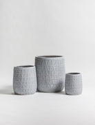 Geometric Grey Ceramic Pot (3 Sizes) FLO 