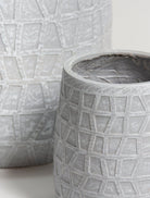 Geometric Grey Ceramic Pot (3 Sizes) FLO 