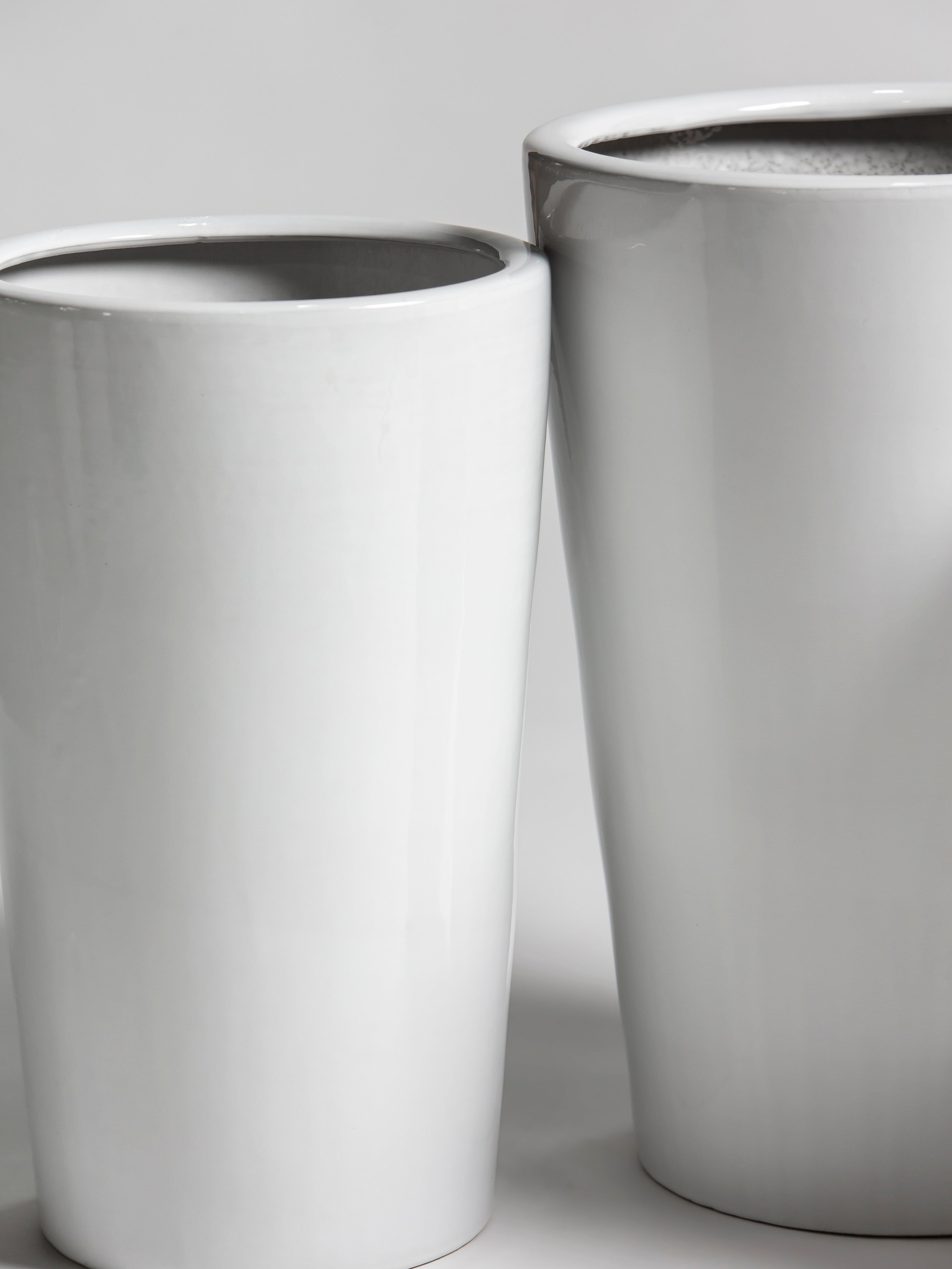 Pure White Ceramic Pot IV (3 Sizes)