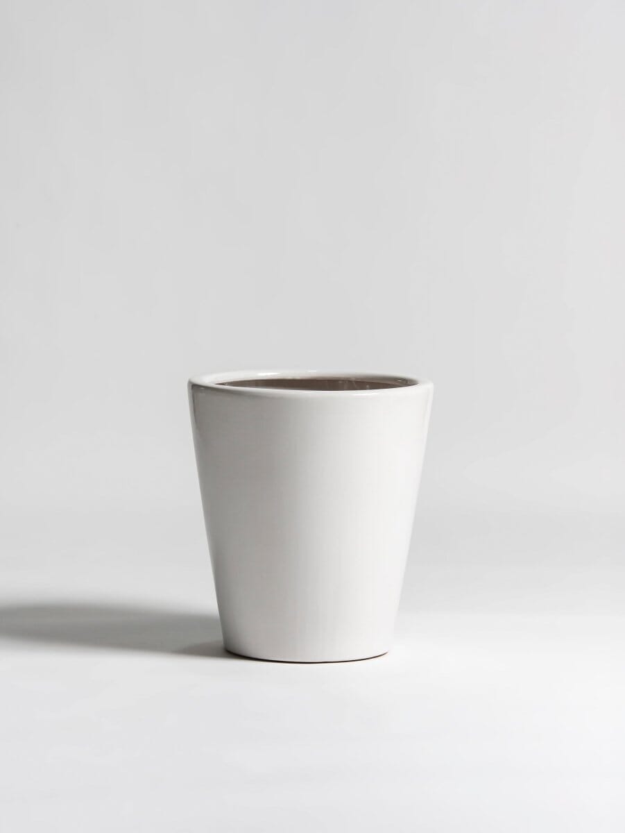 Pure White Ceramic Pot V (3 Sizes)