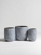 Ash BarkLine Ceramic Pot (3 Sizes) FLO 